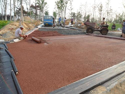 透水混凝土路面地面的一般施工步驟